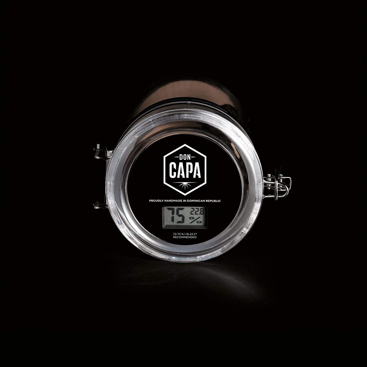 Don Capa Eco Box Humidor top hygromètre